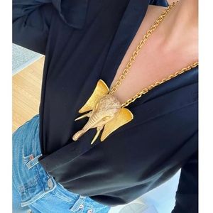 Vintage Luca Razza Elephant Head Necklace.